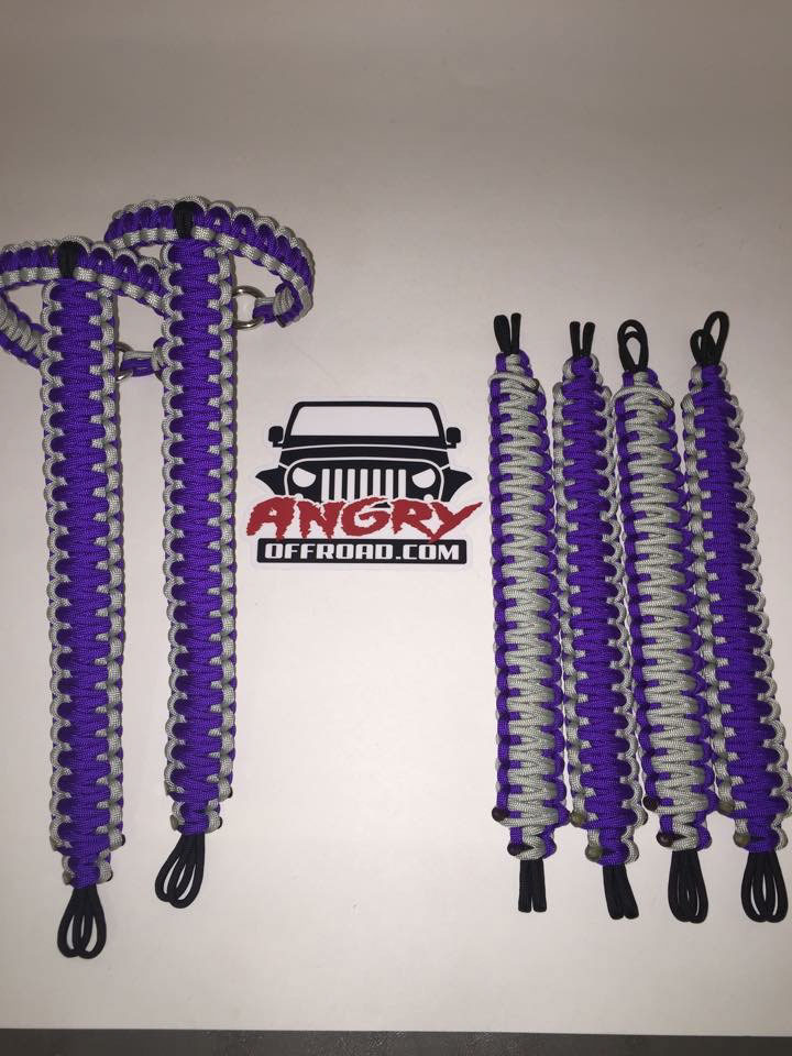 Jeep JK Grab Handles Made From Paracord For Your 2011-2014 Jeep Wrangler JK. We carry a full line of JK Jeep Wrangler Grab Handles, Jeep JK Grab Handles, JK Grab Handles, Paracord Grab Handles, and JK Jeep Grab Handles.