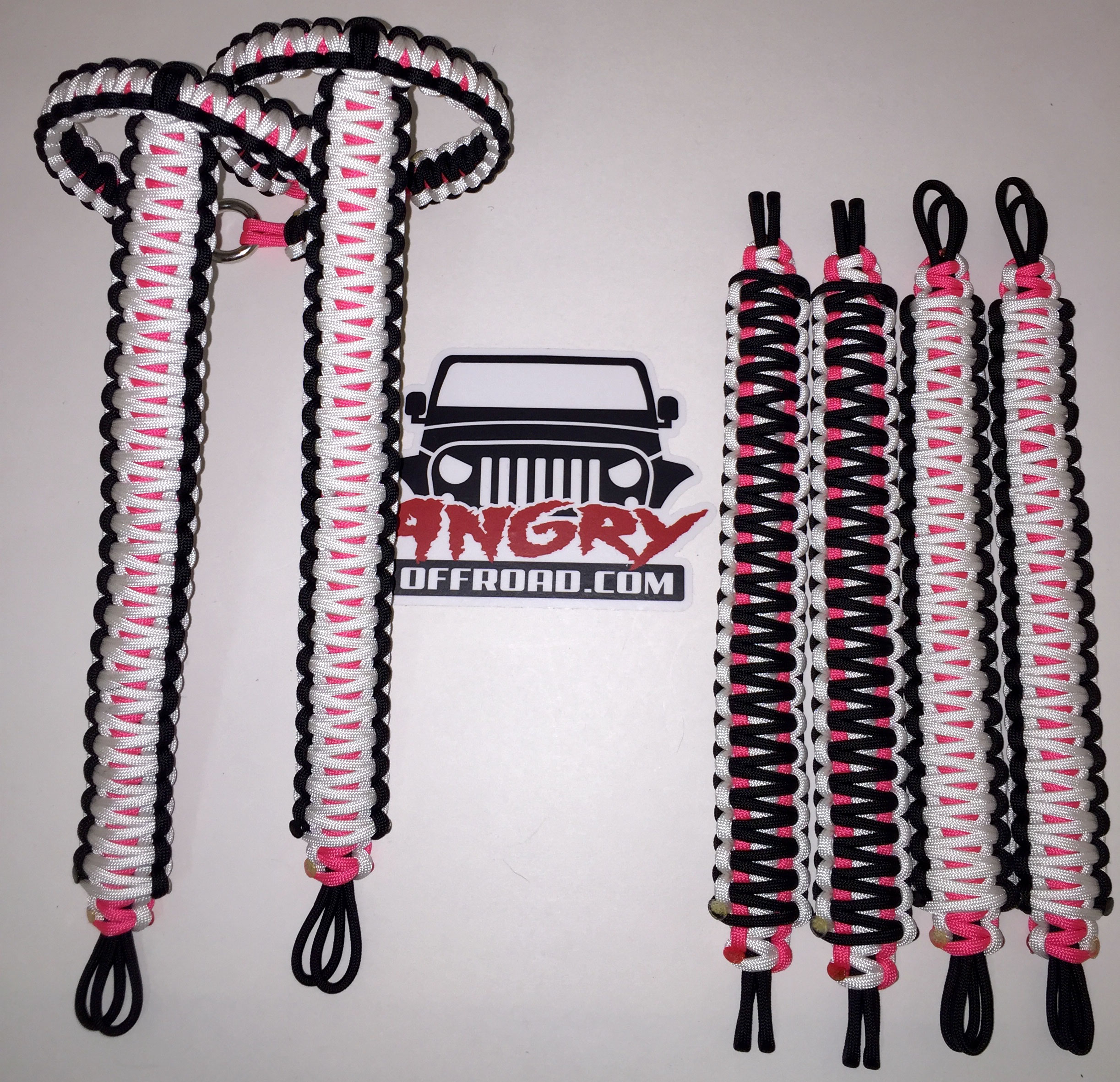 JK Jeep Wrangler Grab Handles - Full Set - 2 Front Grab Handles+ 2 Rear Grab Handles + 2 Head Rest Grab Handles )