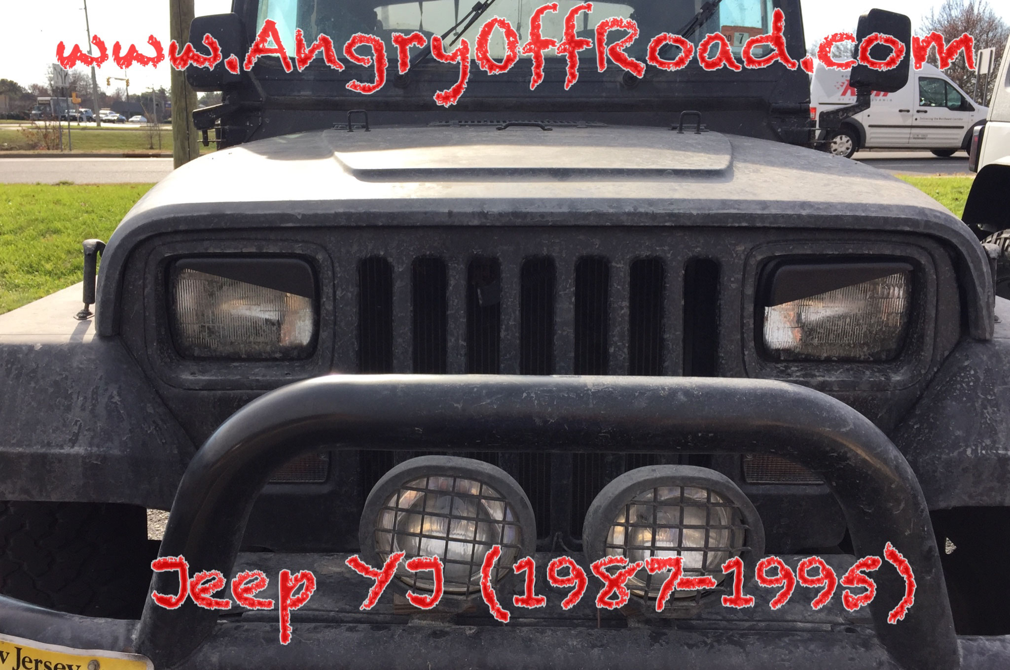 Angry Eyes For Jeep Wrangler YJ (1987- 1995).  Angry Eyes Jeep Headlight Covers. ANGRY EYES ARE FOR OFF ROAD USE ONLY