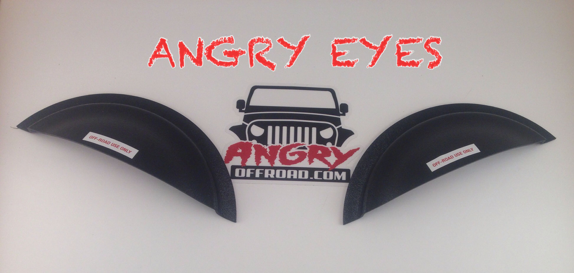 Angry Eyes Jeep Headlight Covers, Angry Eyes, Half Moon Headlight Covers, Jeep Headlight Covers, Jeep Angry Eyes Headlight Covers