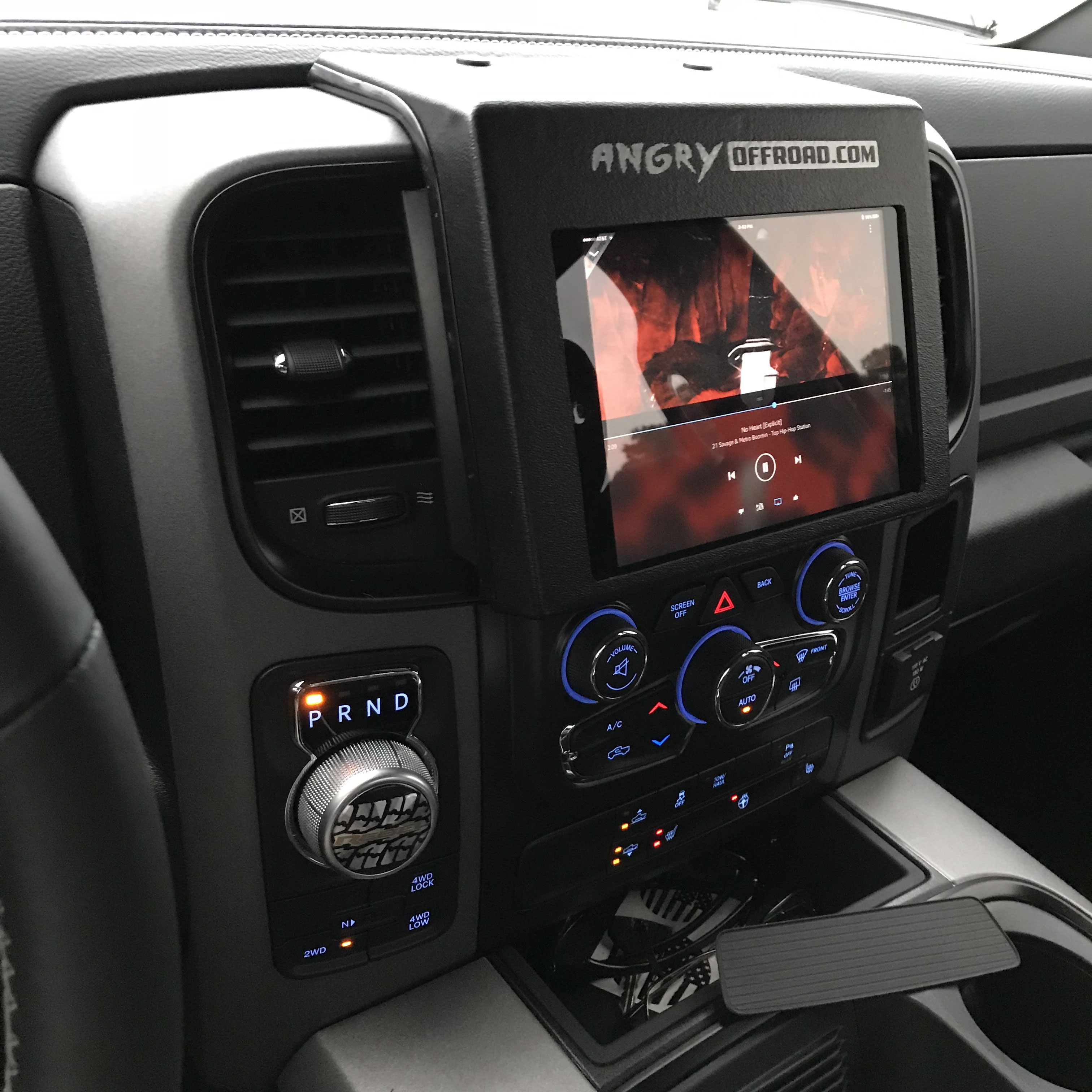 Side Entry Ipad Mini Dash Mount for 2011-2016 Jeep Wrangler Jk Angry Off Road 
